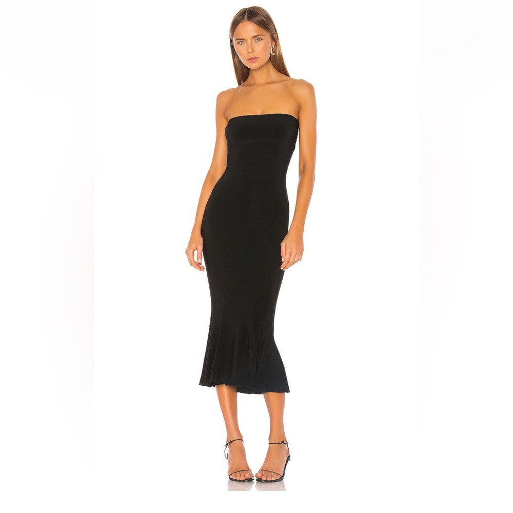 Strapless Fishtail Dress in Black